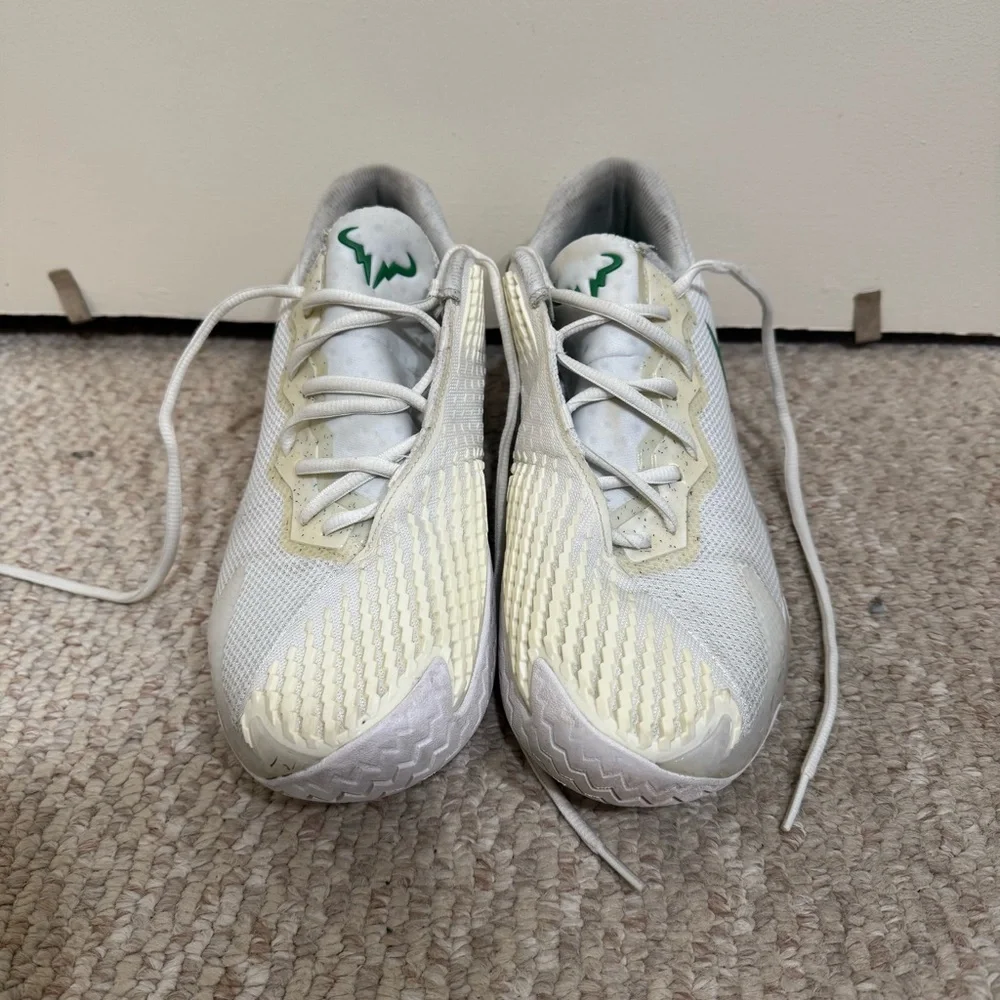 Nike Court Zoom Vapor 4 Rafa Nadal White and Kelly Green Sneakers Men’s Size 8.5